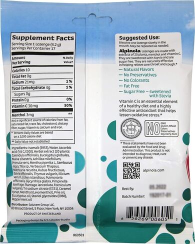 Lozenges with Menthol, Essential Oils, VIT C and Honey in Saudi Arabia