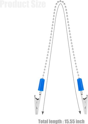AUEAR, 6 Pack Napkin Clips Metal Dental Bib Clips Napkin Chain Bib Holder Napkin Fixing Clips Chain Lanyard Napkin Holder Flexible for Adult (6 Colors) in Kuwait