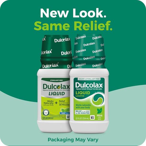 Dulcolax Saline Laxative Liquid, Fast & Gentle Constipation Relief, Cherry Flavor, Magnesium Hydroxide 1200 mg, 12 fl. oz. in Kuwait