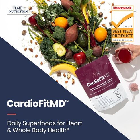 1MD Nutrition CardioFitMD - مسحوق البنجر النباتي الفائق لصحة القلب الصديق للكيتو - مكمل أكسيد النيتريك - مسحوق جذر البنجر لضغط الدم الصحي والدورة الدموية - مشروب غني بالألياف - 30 يومًا in Kuwait