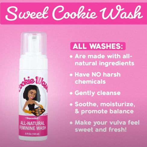 Sweet Cookie Jar Cookie Wash, Unscented, 5 Fl Oz - All Natural Feminine Wash for Sensitive Cookies in Saudi Arabia