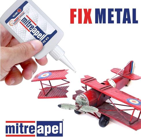 غراء MITREAPEL Super CA (3 × 1.7 أونصة) مع منشط لاصق بالرش (3 × 6.7 أونصة سائلة) غراء Ca مع منشط للخشب والبلاستيك والمعادن والجلود والسيراميك - غراء سيانوأكريليت للحرف اليدوية والبناء (3 قطع) in Kuwait