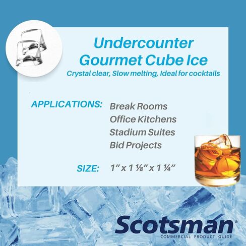 Scotsman CU50GA-1 Undercounter Gourmet Cube-Style Ice Maker with Bin, Stainless Steel, 115-Volts, NSF in Saudi Arabia
