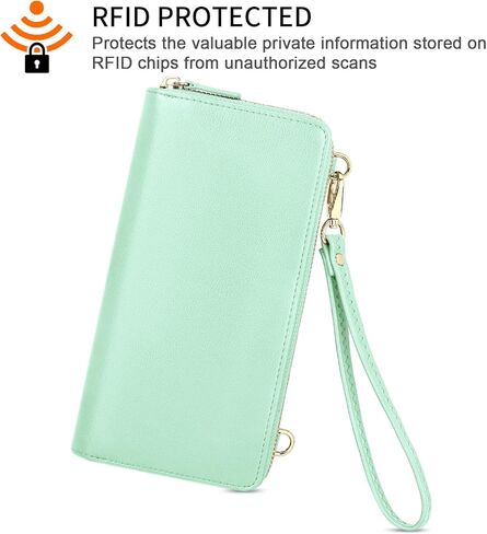 nuoku Wallet for Women Credit Card Holder Cell Phone Purse Sofa PU Leather Wallet with RFID Blocking Clutch Wristlet in Kuwait