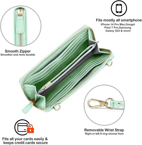 nuoku Wallet for Women Credit Card Holder Cell Phone Purse Sofa PU Leather Wallet with RFID Blocking Clutch Wristlet in Kuwait