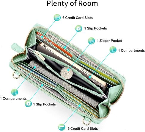 nuoku Wallet for Women Credit Card Holder Cell Phone Purse Sofa PU Leather Wallet with RFID Blocking Clutch Wristlet in Kuwait