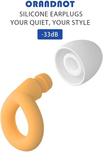 Ear Plugs for Noise Reduction NRR 33dB, Soft Silicone Ear Plugs for Sleeping Noise Cancelling, Concerts, Motorcycle, Travel & Noise Sensitivity, 8 Ear Tips in XS/S/M/L (Black) in Kuwait