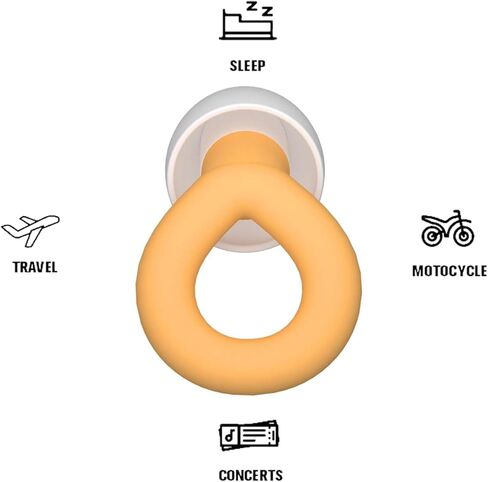 Ear Plugs for Noise Reduction NRR 33dB, Soft Silicone Ear Plugs for Sleeping Noise Cancelling, Concerts, Motorcycle, Travel & Noise Sensitivity, 8 Ear Tips in XS/S/M/L (Black) in Kuwait