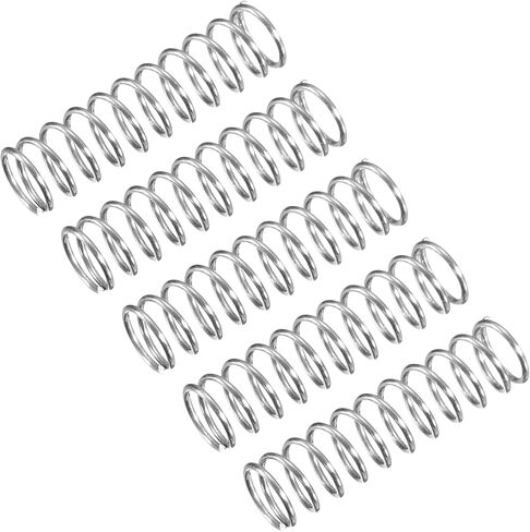 uxcell Compression Spring, 5Pcs 304 Stainless Steel, 4mm OD, 0.4mm Wire Size, 15mm Free Length, Silver Tone in Saudi Arabia
