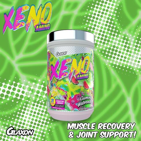 Glaxon Xeno Amino V3 Essential Sequenced Amino Acids – 10g of BCAA & EAA + Hydrating Electrolytes – Muscle Recovery & Joint Support for Men & Women – Great Taste (Gummy Watermelon) in Kuwait