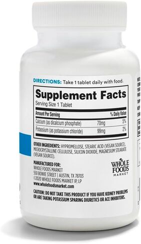 365 by Whole Foods Market, Potassium 99Mg, 100 Tablets in Saudi Arabia