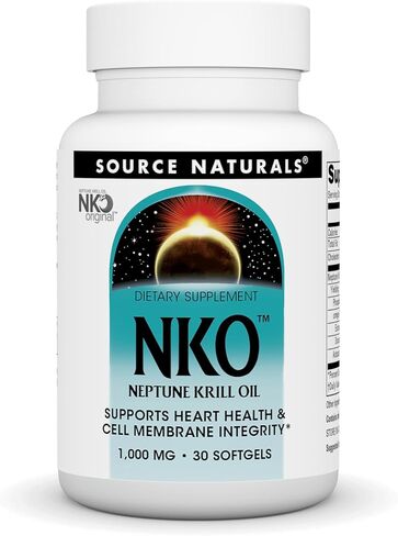 Source Naturals زيت Nko Neptune Krill 1000 مجم جل ناعم - 90 كبسولة هلامية in Saudi Arabia