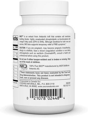 Source Naturals زيت Nko Neptune Krill 1000 مجم جل ناعم - 90 كبسولة هلامية in Saudi Arabia