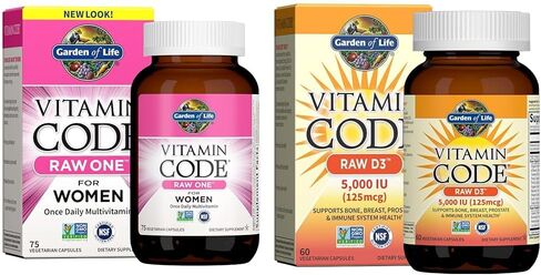 Garden of Life Vitamin Code Raw One Once Daily Multivitamin Capsules & Vitamin D in Saudi Arabia