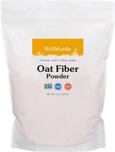 مسحوق ألياف الشوفان من NuNaturals، طبيعي بالكامل وغير معدل وراثيًا، يدعم صحة الجهاز الهضمي، 1 رطل in Kuwait