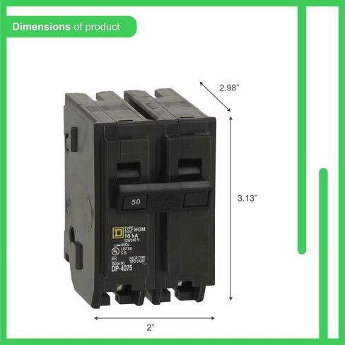 Square D - HOM250CP Circuit Breaker, Black in Saudi Arabia