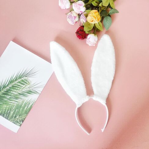 Furry Bunny Ears Headbands Rabbit Ear Headband for Party Prom Cosplay Headwear Costume Hair Accessories in Saudi Arabia
