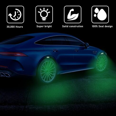 2 PCS LED Rock Lights, IP67 Waterproof Neon Trail Rig Lamp Lighting, High Brightness Underglow Fender Lights for Trucks SUV Off Road, Universal Car Accessories for Lighting (Blue) in Kuwait