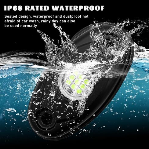 2 PCS LED Rock Lights, IP67 Waterproof Neon Trail Rig Lamp Lighting, High Brightness Underglow Fender Lights for Trucks SUV Off Road, Universal Car Accessories for Lighting (Blue) in Kuwait