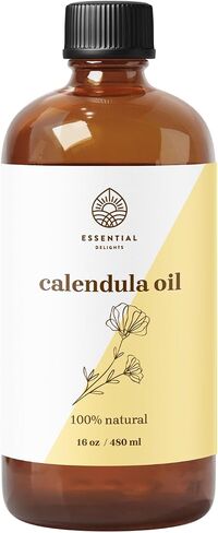 Calendula Oil - Premium Carrier Oil | Nourishing for Skin, Face, Body, Hair Revitalization | Hydrating, Vegan & Cruelty-Free, 1 Fl Oz in Kuwait