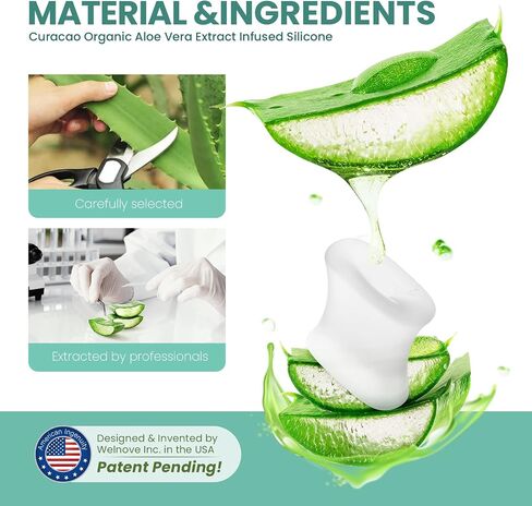 Welnove Upgraded Gel Toe Separators – 12-Pack Bunion Pads – Toe Spacers for Straightening Overlapping Toes, Bunions, Calluses – Soft Silicone Bunion Corrector for Men and Women in Saudi Arabia