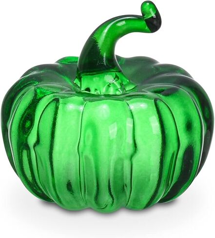 LONGWIN Mini Crystal Pumpkin تماثيل قابلة للجمع، تمثال يقطين زجاجي، تمثال ثقالة الورق، زخارف زخرفية على سطح الطاولة لحصاد الخريف، عيد الشكر، ديكور المنزل في الهالوين in Kuwait