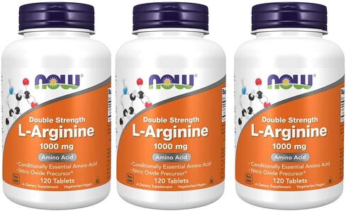 NOW L-Arginine 500 mg، 250 كبسولة نباتية (قد تختلف التعبئة والتغليف in Kuwait