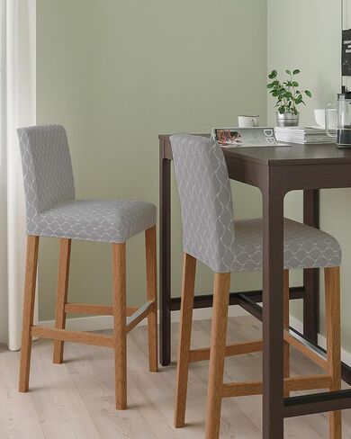 Stretch Bar Stool Covers, Farmhouse Decoration Teal Green Geometric Pattern Removable Counter Stool Pub Chair Covers Slipcover with Elastic Bands for Dining Room Set of 2 in Saudi Arabia