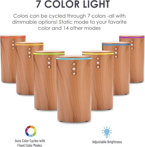 ناشر روائح السيارة، موزع روائح الزيوت العطرية USB بالموجات فوق الصوتية للسيارة، ناشر روائح العلاج العطري مع رذاذ متقطع/مستمر للمركبات المنزلية والسفر في المكتب (أسود) in Kuwait