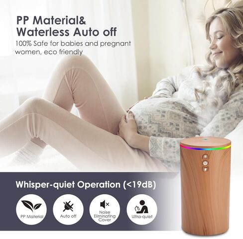 ناشر روائح السيارة، موزع روائح الزيوت العطرية USB بالموجات فوق الصوتية للسيارة، ناشر روائح العلاج العطري مع رذاذ متقطع/مستمر للمركبات المنزلية والسفر في المكتب (أسود) in Kuwait