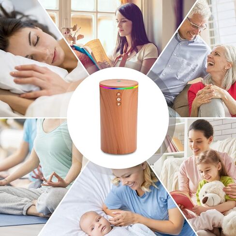 ناشر روائح السيارة، موزع روائح الزيوت العطرية USB بالموجات فوق الصوتية للسيارة، ناشر روائح العلاج العطري مع رذاذ متقطع/مستمر للمركبات المنزلية والسفر في المكتب (أسود) in Kuwait