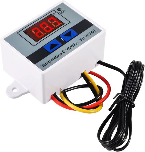 2 قطعة وحدة تحكم في درجة الحرارة LED الرقمية 24 فولت ترموستات رقمي مفتاح ترموستات إلكتروني مع مسبار مقاوم للماء قابل للبرمجة تسخين وتبريد XH-W3001 in Kuwait