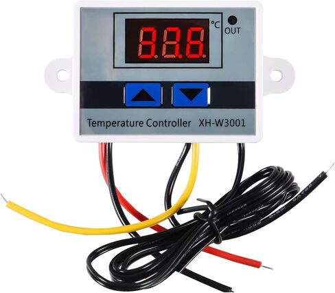 2 قطعة وحدة تحكم في درجة الحرارة LED الرقمية 24 فولت ترموستات رقمي مفتاح ترموستات إلكتروني مع مسبار مقاوم للماء قابل للبرمجة تسخين وتبريد XH-W3001 in Kuwait