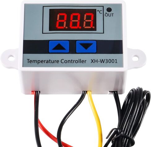 2 قطعة وحدة تحكم في درجة الحرارة LED الرقمية 24 فولت ترموستات رقمي مفتاح ترموستات إلكتروني مع مسبار مقاوم للماء قابل للبرمجة تسخين وتبريد XH-W3001 in Kuwait