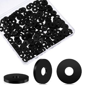 Fabbay 200 Pcs Oil Resistant Neoprene Rubber Washers 1/2 Inch OD x 3/16 Inch ID x 1/16 Inch Thickness Small Rubber Gasket Sealing Rubber Washers for Screws
