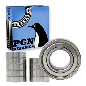 PGN (10 Pack) 6205-ZZ Bearing - Lubricated Chrome Steel Sealed Ball Bearing - 25x52x15mm Bearings with Metal Shield & High RPM Support
