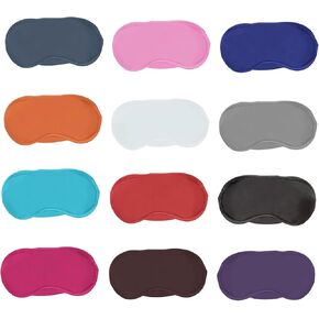 12 Pack Blindfold Eye Mask Cover Sleep Mask for Team Games Travel Sleep Party Supply with Adjustable Strap for Women Men Kids, Black