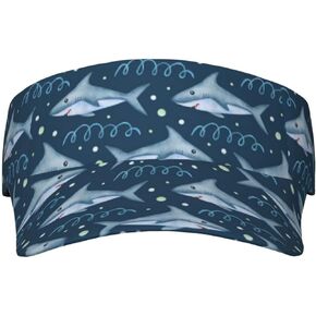 Shark Sport Sun Visor Hat Fashion Empty Top Baseball Sun Cap Golf Tennis Visor for Women Men