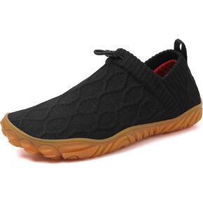 Men's Wide Toe Box Barefoot Shoes Slip-On Running Sneakers Trail-Runners Zero Drop Sole Walking Shoes