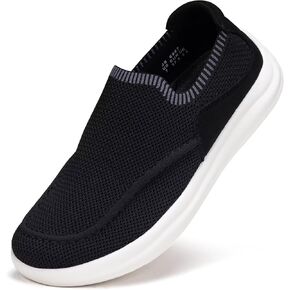 Women's Walking Shoes Lighweight Knitted Slip-on Shoes for Women Comfortable and Soft Casual Work Shoes