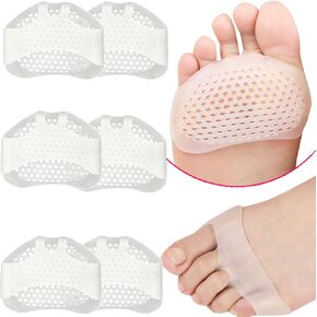 Metatarsal Pads Women 6 Pack, Ball of Foot Chshion for Women, Metatarsal Foot Pads for Pain Relief, Soft Shoe Pads Foot Cushions Forefoot Pad