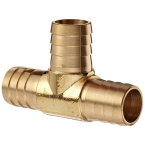 Dixon 179-1212 Brass Hose Splicer Fitting, Tee, 3/4" Hose ID Barbed