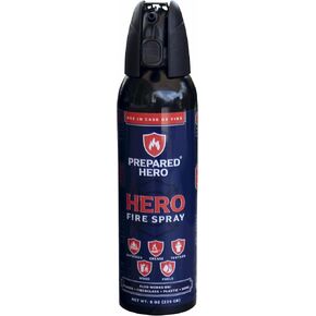 Prepared Hero Fire Spray - Mini Fire Extinguishers for House, Car, Garage - Kitchen Small Fire Extinguisher for Home, Made in USA, 100% Organic - Compact, Portable & Easy to Use, Non-Toxic - 1 Pack