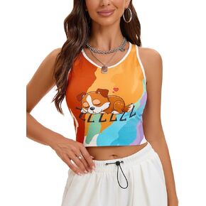 Workout Crop Tank Tops for Women Built in Bra Athletic Yoga Gym Tank Top Cute Summer Seamless Sports Bras High Support