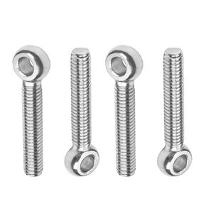 MroMax M6 x 35mm Machinery Shoulder Swing Lifting Eye Bolt 304 Stainless Steel Metric Thread 4pcs