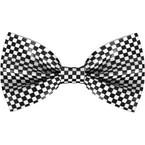 Checkered Bow Tie Leather Men Plaid Bowtie Gingham Pre Tied Bowtie for Male Tuxedo Wedding Father Day Grad Prom