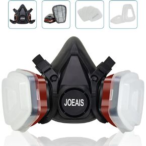 Full Face Respirator Mask, 6800 Reusable Respirator Mask with Filters, Anti-fog, Ideal for Paint, Spray, Dust