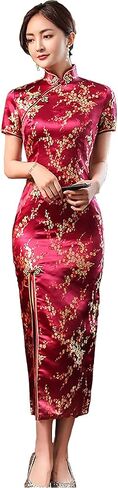 Qipao Dress Cheongsam for Women with UME Floral Pattern Embroidery Chinese Dresses Upgraded in Kuwait