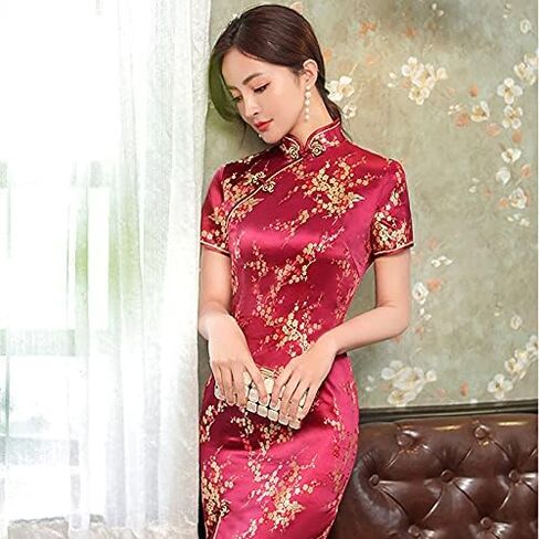 Qipao Dress Cheongsam for Women with UME Floral Pattern Embroidery Chinese Dresses Upgraded in Kuwait
