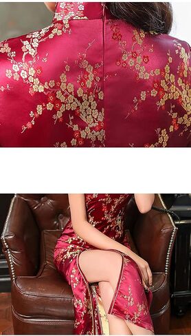 Qipao Dress Cheongsam for Women with UME Floral Pattern Embroidery Chinese Dresses Upgraded in Kuwait